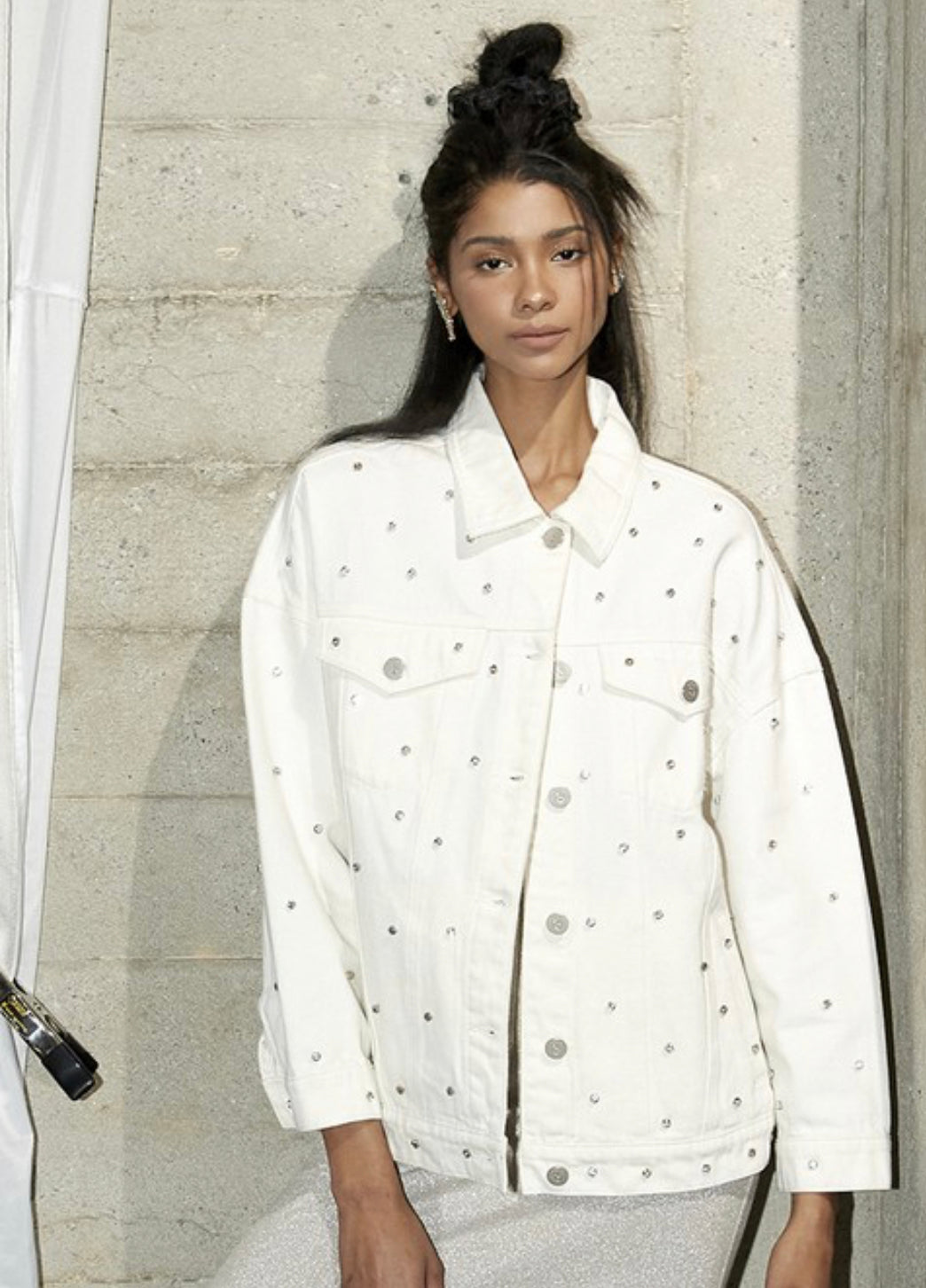 Cloud Rhinestone Jean Jacket