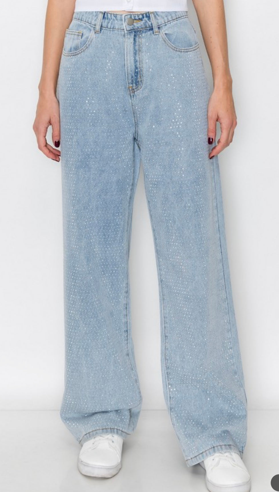 Rhinestone Light Jean