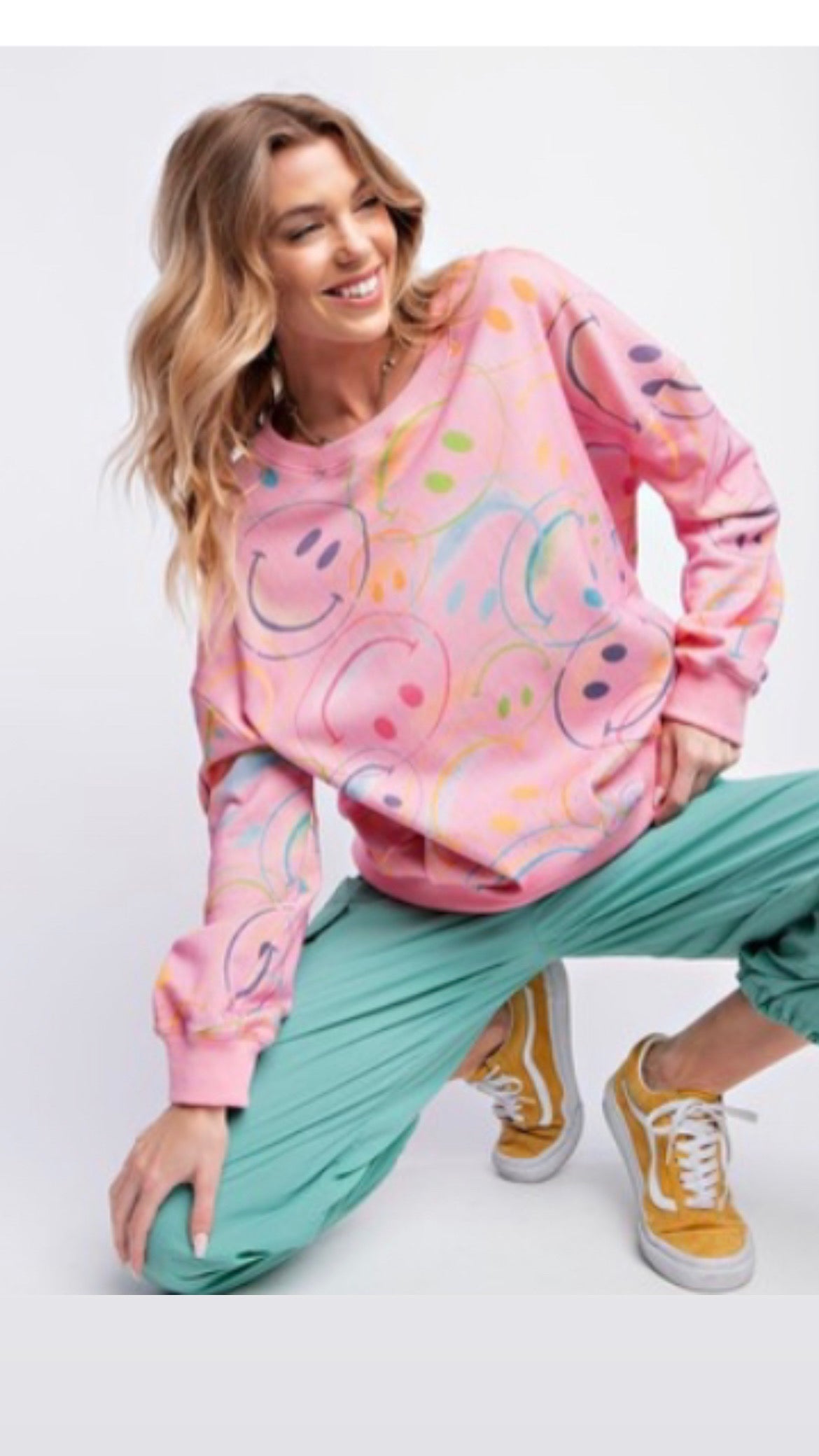 Cotton Candy Happy Smile Sweater