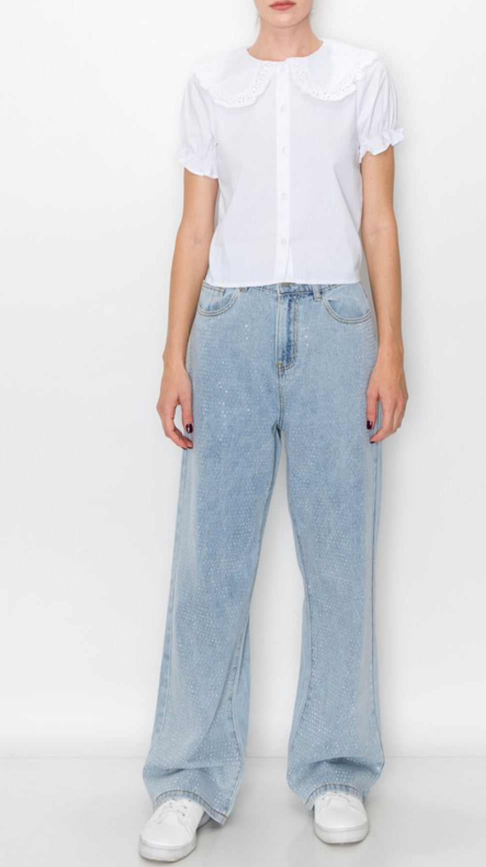 Rhinestone Light Jean