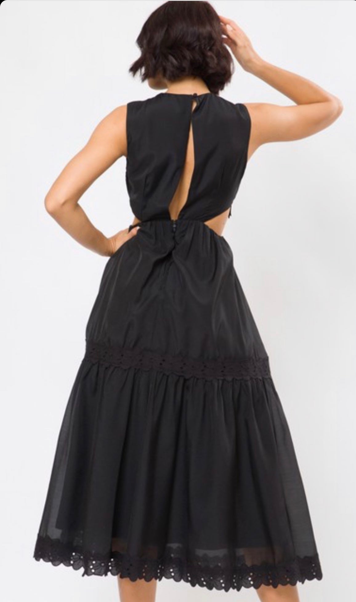 Midi Lace Chiffon Dress