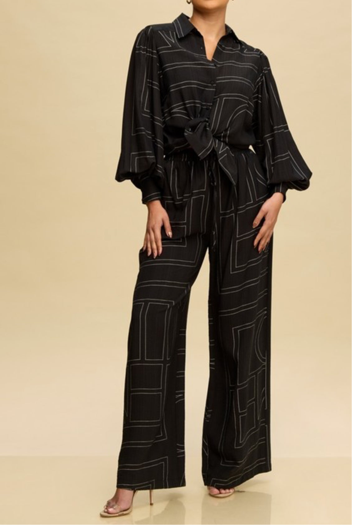 Geo Matching Pant Set
