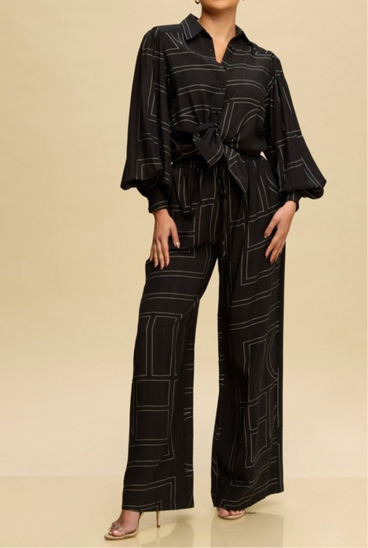 Geo Matching Pant Set
